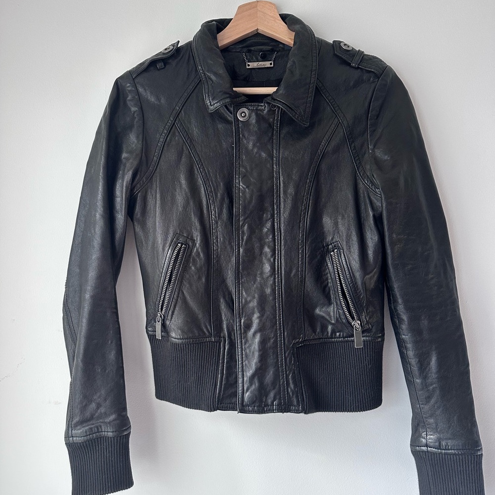 Line Knitwear International Lambskin Leather Jacket